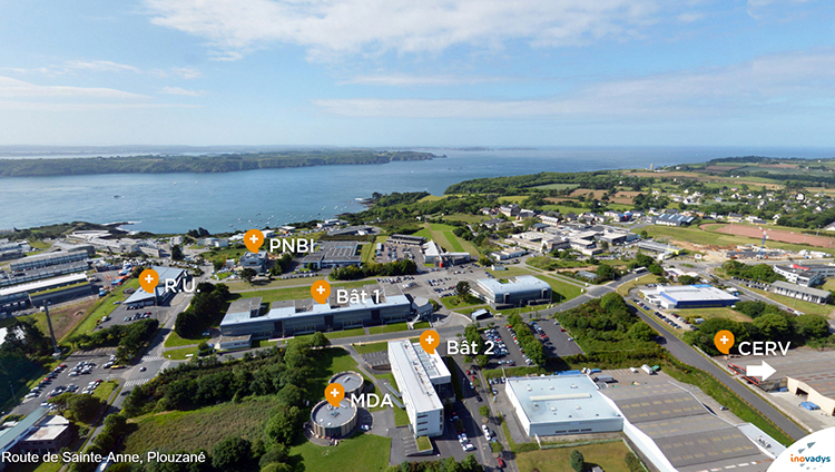 Bâtiments vue aérienne ENIB Brest